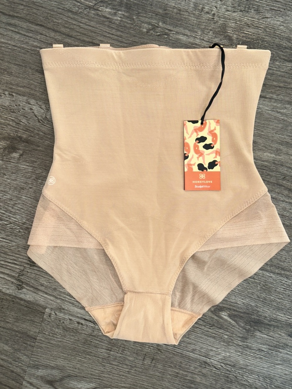 Honeylove Sculptwear High Waist Shapewear Brief Nude Mesh Medium - Picture 2 of 7